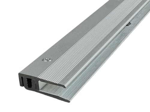 ufitec Profilsystem für Parkett- und Laminatböden für Belagshöhen von 7-16 mm Abschlussprofil silber 100 cm - viele Farben lieferbar (Abschlussprofil | 100 cm lang, Silber) von ufitec profile systems