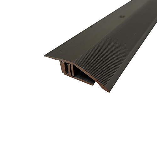 ufitec Profilsystem für Parkett- und Laminatböden - für Belagshöhen von 7-16 mm - viele Farben lieferbar (Niveauausgleichsprofil | 100 cm lang, Bronze Dunkel) von ufitec profile systems