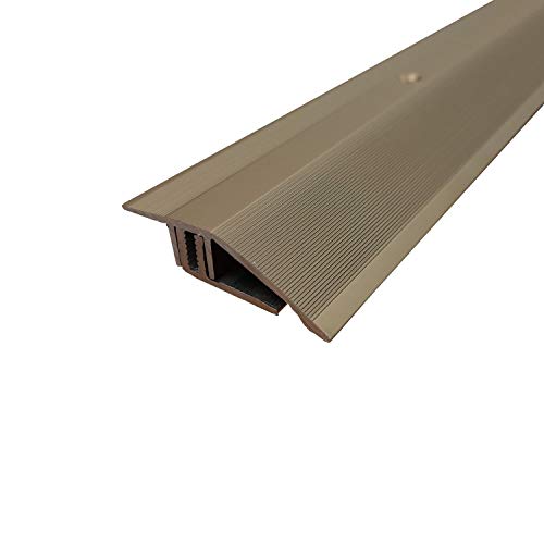 ufitec Profilsystem für Parkett- und Laminatböden - für Belagshöhen von 7-16 mm - viele Farben lieferbar (Niveauausgleichsprofil | 100 cm lang, Bronze Hell) von ufitec profile systems