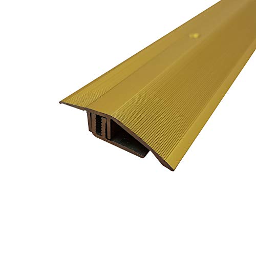 ufitec Profilsystem für Parkett- und Laminatböden - für Belagshöhen von 7-16 mm - viele Farben lieferbar (Niveauausgleichsprofil | 100 cm lang, Gold) von ufitec profile systems