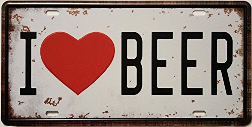 Blechschild "Drink Good Beer with Good Friends" aus Metall, Retro, Vintage, Wanddekoration, Poster, 20,3 x 30,5 cm (Love Beer) von uihgcvr