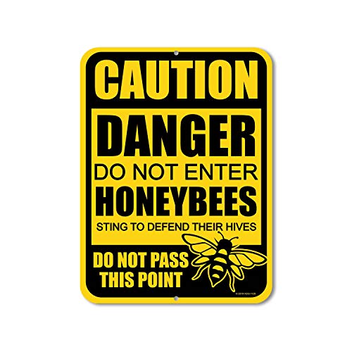 Honey Dew Gifts No Trespassing Schilder, Caution Danger Do Not Enter Honeybees Bee Farm Blechschild, Warnschild, 20,3 x 30,5 cm Honey Dew Gifts No Trespassing Schilder, Caution Danger Do Not Enter Honeybees Bee Farm Blechschild, Warnschild, 20,3 x 30,5 cm von uihgcvr