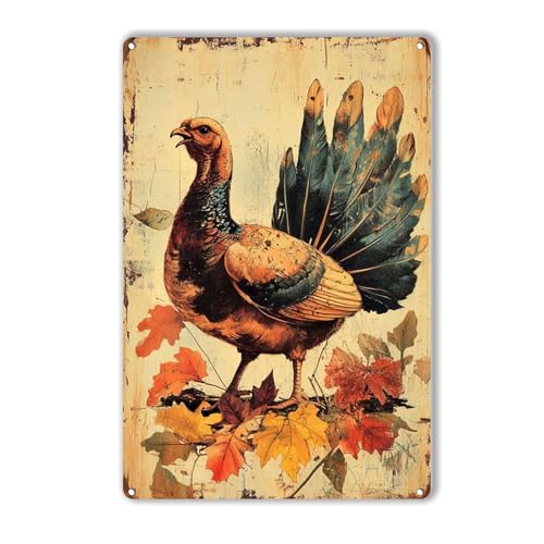 Lustige Blechschilder Türkei Thanksgiving Metallschild Vintage Wanddekoration für Küche Zuhause Fenster Outdoor Hinterhof 20,3 x 30,5 cm Lustige Blechschilder Türkei Thanksgiving Metallschild Vintage Wanddekoration für Küche Zuhause Fenster Outdoor Hinterhof 20,3 x 30,5 cm von uihgcvr