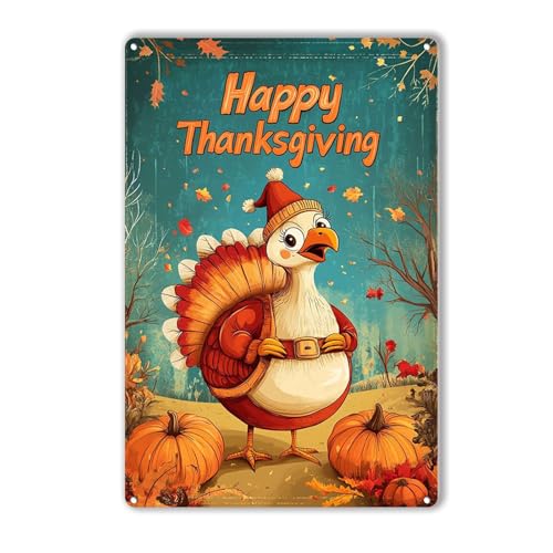 Lustige Blechschilder Türkei Thanksgiving Türkei Metallschild Vintage Wanddekoration für Küche Zuhause Fenster Outdoor Hinterhof 20,3 x 30,5 cm Lustige Blechschilder Türkei Thanksgiving Türkei Metallschild Vintage Wanddekoration für Küche Zuhause Fenster Outdoor Hinterhof 20,3 x 30,5 cm von uihgcvr