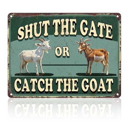 Lustiges Metall-Blechschild "Catch the Goat", rustikales Metallschild für Zuhause, Bauernhof, Geschäft, Garage, Club, Bar, Küche, Pub, lustiges Geschenk, 20,3 x 30,5 cm Lustiges Metall-Blechschild "Catch the Goat", rustikales Metallschild für Zuhause, Bauernhof, Geschäft, Garage, Club, Bar, Küche, Pub, lustiges Geschenk, 20,3 x 30,5 cm von uihgcvr