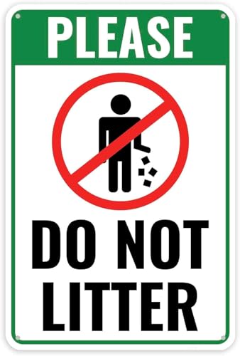 Metall-Blechschild "Do Not Litter", 20,3 x 30,5 cm – Posterschild mit Aufschrift "No Littering Pick Up Your Trash Outdoor" Metall-Blechschild "Do Not Litter", 20,3 x 30,5 cm – Posterschild mit Aufschrift "No Littering Pick Up Your Trash Outdoor" von uihgcvr
