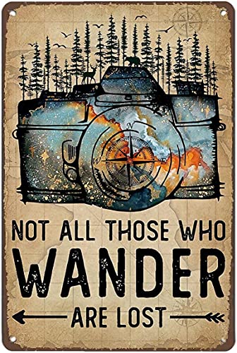 Metall-Blechschild "Not All Those Who Wander Are Lost", Poster, Gemälde, Club, Garage, Geschäft, Wanddekoration, Retro-Poster, 20,3 x 30,5 cm Metall-Blechschild "Not All Those Who Wander Are Lost", Poster, Gemälde, Club, Garage, Geschäft, Wanddekoration, Retro-Poster, 20,3 x 30,5 cm von uihgcvr