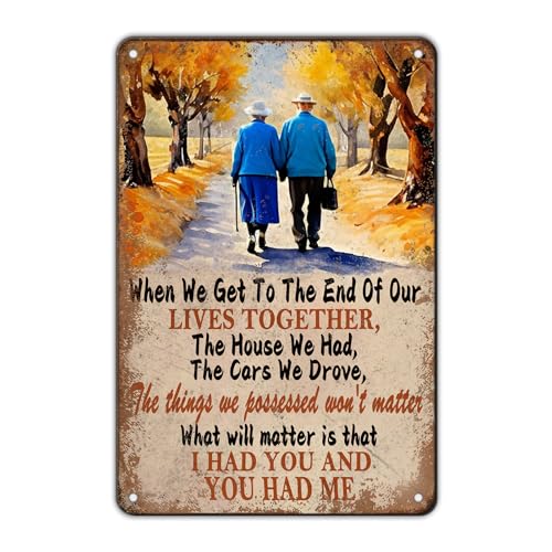 Metall-Blechschild mit Aufschrift "To My Husband Wife", Aufschrift "When We Get To The End Of Our Lives Together", lustiges Retro-Schild für Zuhause, Bauernhof, Geschäft, Garage, Club, Bar, Küche, Pub Metall-Blechschild mit Aufschrift "To My Husband Wife", Aufschrift "When We Get To The End Of Our Lives Together", lustiges Retro-Schild für Zuhause, Bauernhof, Geschäft, Garage, Club, Bar, Küche, Pub von uihgcvr