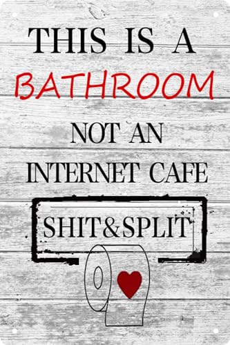 Metallschild mit Aufschrift "This Is A Bathroom Not An In Internet Cafe", Vintage, Blechschild, Dekor, lustiges Poster, Zuhause, Bar, Club, Bauernhaus, Garten, Geschenk, 20,3 x 30,5 cm Metallschild mit Aufschrift "This Is A Bathroom Not An In Internet Cafe", Vintage, Blechschild, Dekor, lustiges Poster, Zuhause, Bar, Club, Bauernhaus, Garten, Geschenk, 20,3 x 30,5 cm von uihgcvr