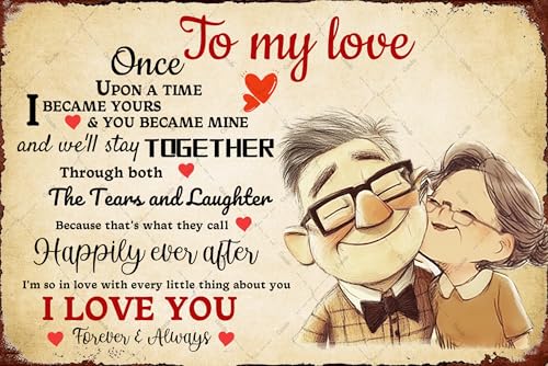 Once Upon A Time Schild Wanddekoration To My Love Metall-Blechschilder Valentinstag I Love You Geschenke für sie für Frau vom Ehemann Wanddekoration 20,3 x 30,5 cm Once Upon A Time Schild Wanddekoration To My Love Metall-Blechschilder Valentinstag I Love You Geschenke für sie für Frau vom Ehemann Wanddekoration 20,3 x 30,5 cm von uihgcvr