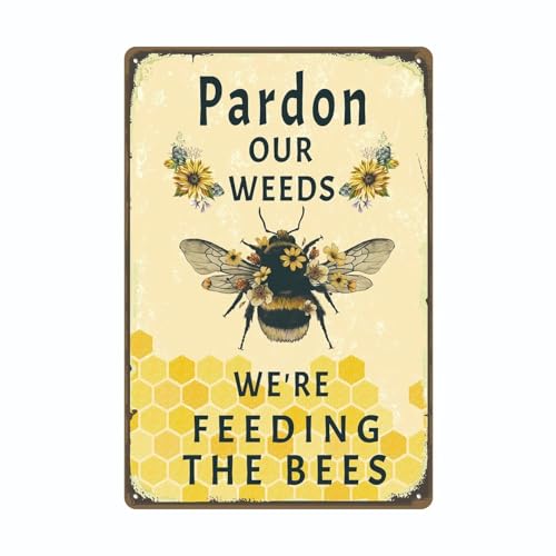 Schild "Do Not Mow" – Pardon Our Weeds We're Feeding The Bees Metall-Blechschild Küche Vintage Schild Höhle Dekor Wandkunst Poster Bar Club Bauernhaus Garten Schild 20,3 x 30,5 cm Schild "Do Not Mow" – Pardon Our Weeds We're Feeding The Bees Metall-Blechschild Küche Vintage Schild Höhle Dekor Wandkunst Poster Bar Club Bauernhaus Garten Schild 20,3 x 30,5 cm von uihgcvr