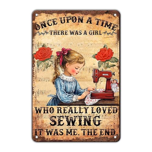 Vintage-Blechschild "Girl Loves Sewing Funny Novelty Metal Sign Retro Wall Decor for Home Farm Store Garage Club Bar Kitchen Pub Funny Gift 20,3 x 30,5 cm Vintage-Blechschild "Girl Loves Sewing Funny Novelty Metal Sign Retro Wall Decor for Home Farm Store Garage Club Bar Kitchen Pub Funny Gift 20,3 x 30,5 cm von uihgcvr
