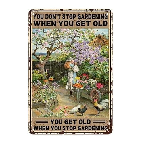 Vintage Garden- You Don't Stop Gardening When You Get Old Vintage Metallschild Blechschild Dekor Lustiges Poster Home Bar Club Bauernhaus Garten Geschenk Schild 20,3 x 30,5 cm Vintage Garden- You Don't Stop Gardening When You Get Old Vintage Metallschild Blechschild Dekor Lustiges Poster Home Bar Club Bauernhaus Garten Geschenk Schild 20,3 x 30,5 cm von uihgcvr