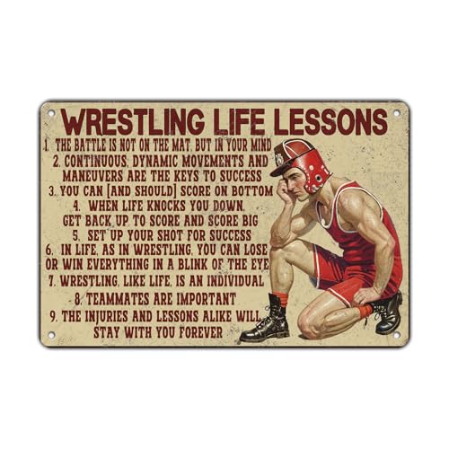 Vintage Wrestling Life Lessons Poster Wrestling Metal Tin Sign Wrestling Life Lessons Sign Poster for Home Farm Store Garage Club Bar Kitchen Pub Funny Gift 8x12 Inch Vintage Wrestling Life Lessons Poster Wrestling Metal Tin Sign Wrestling Life Lessons Sign Poster for Home Farm Store Garage Club Bar Kitchen Pub Funny Gift 8x12 Inch von uihgcvr