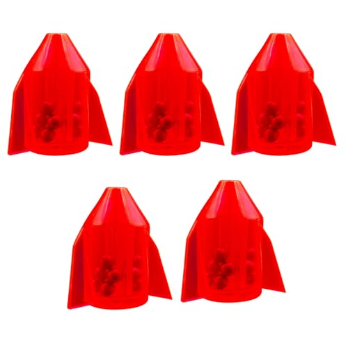 uikios 5 x Angelschnur-Rasseln, Angelanzieher mit Ringperlen, multifunktionaler Angelanzieher für Outdoor-Angeln von uikios