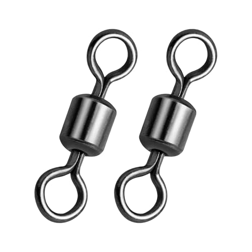 uikios 50 Stück Angelwirbel Schnurverbinder Heavy Duty Edelstahl Rolling Wirbel Fässer Wirbel Verbinder Angelgerät uikios 50 Stück Angelwirbel Schnurverbinder Heavy Duty Edelstahl Rolling Wirbel Fässer Wirbel Verbinder Angelgerät von uikios