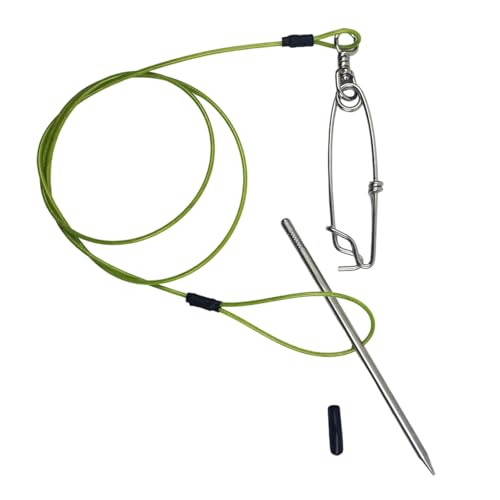 uikios Fischstringer mit Clip, Fischhalter zum Tauchen, schneller Handspeer, Edelstahl-Kabelstringer, Fischnadelhaken von uikios