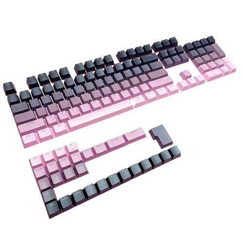 uikios OEM Height Keycaps, Front Printed Double Shot Shining Through Gradients Orange Black Keycaps for Mechanical Keyboards von uikios