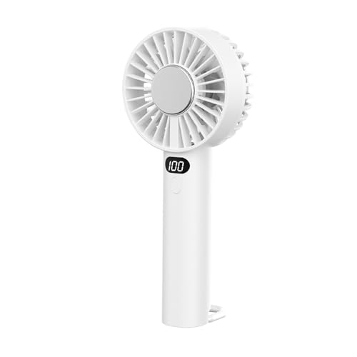 uikios Tragbarer USB-wiederaufladbarer Miniatur-Handventilator mit Digitalanzeige und leisem Betrieb für Büro oder Reisen von uikios