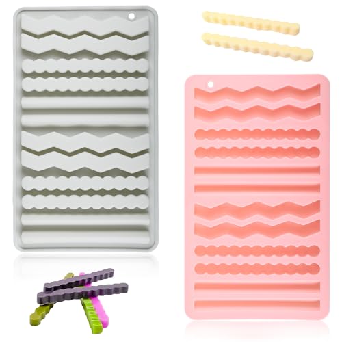 Backmatte Hundekekse Silikon Backmatte Hundeleckerli, 2 Stücke 12 Riegel Müsliriegel Backform, 3 Formen in 1 BPA-Frei Backmatte Hundekekse Backmatten für Hundeleckerlies Snack Schokoriegel(Rosa+Grau) von uinnossvc