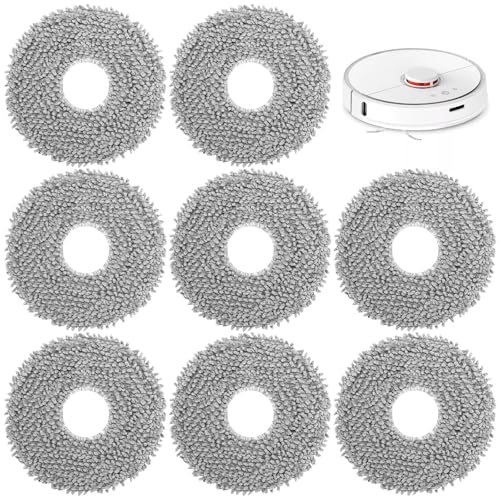 uinnossvc 8 Stück Wischtücher Ersatzteile für Roborock Q Revo//Qrevo S/Qrevo Master/Qrevo Curve/Qrevo MaxV/Qrevo Pro Saugroboter, Mikrofaser Wischmop kompatibel mit Roborock Q Revo Wischpads von uinnossvc