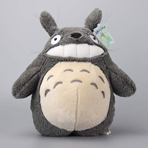 uiuoutoy Totoro Plüsch Kissen Katze Kuscheltier Stofftier Sofa Dekokissen Anime Baumwolle Spielzeugkissen Geschenk (Grin Totoro) von uiuoutoy