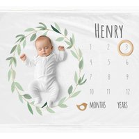 Foliage Meilenstein Decke, Baby Alter Monatsdecke, Foto Prop, Geschenk von ukBabyPandas