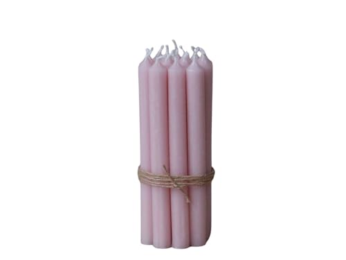 12er Pack dünne Stabkerzen H:13 cm Ø:1,2 cm div. Farben Brenndauer 2,5 Stunden Advent Weihnachten, Farbe:Puderrosa 12er Pack dünne Stabkerzen H:13 cm Ø:1,2 cm div. Farben Brenndauer 2,5 Stunden Advent Weihnachten, Farbe:Puderrosa von ukiyo