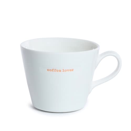 Statement Henkeltasse Coffee Lover Orange 380 ml Keith Brymer Jones Kaffee-Tasse Porzellan Keramik von ukiyo