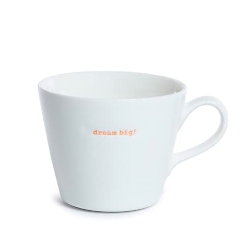 Statement Henkeltasse Dream Big! Orange 380 ml Keith Brymer Jones Kaffee-Tasse Keramik von ukiyo