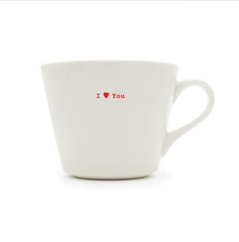 Statement Henkeltasse I Love You Rot 380 ml Keith Brymer Jones Kaffee-Tasse Porzellan Keramik von ukiyo