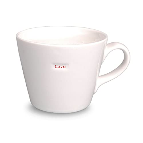 Statement Henkeltasse Love Rot 380 ml Keith Brymer Jones Word Range Kaffee-Tasse Porzellan Keramik von ukiyo