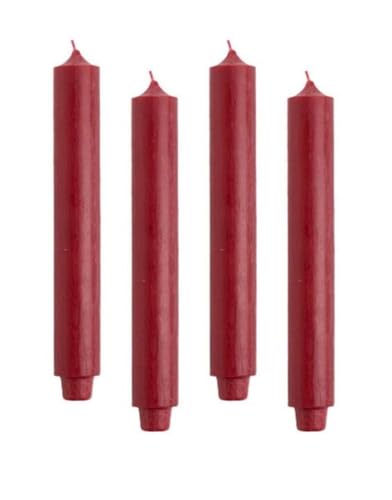 ukiyo 4er Pack Rustikale Stabkerzen H:30 cm Ø:3,2 cm - 21 Stunden Brenndauer - Dicke Kerzen Dinnerkerzen Tafelkerzen Kirchenkerzen, Farbe:Antikrot ukiyo 4er Pack Rustikale Stabkerzen H:30 cm Ø:3,2 cm - 21 Stunden Brenndauer - Dicke Kerzen Dinnerkerzen Tafelkerzen Kirchenkerzen, Farbe:Antikrot von ukiyo