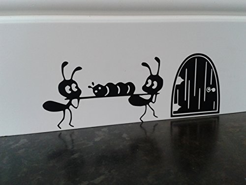 Wandtattoo Mauseloch „Ameisen“, für Sockelleiste, Wandaufkleber, Vinylaufkleber, 16 x 6 cmuksellingsuppliers von uksellingsuppliers