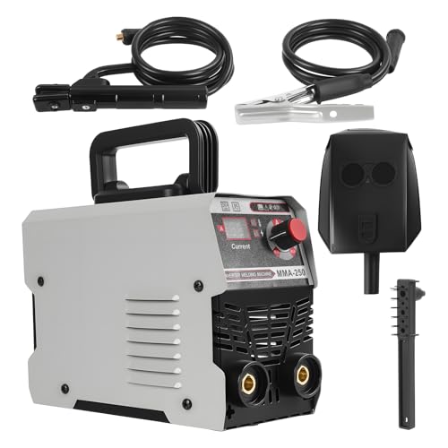 ARC250 MMA Ultra Mini Inverter Schweißgerät 250 A IGBT DC Elektroden Schweißgerät mit LED-Anzeige, Hot Start,Arc Force, Anti-Stick, ARC-Schweißgerät für 1,6–3,2 mm Stäbe ﻿ (Grau) von ulafbwur