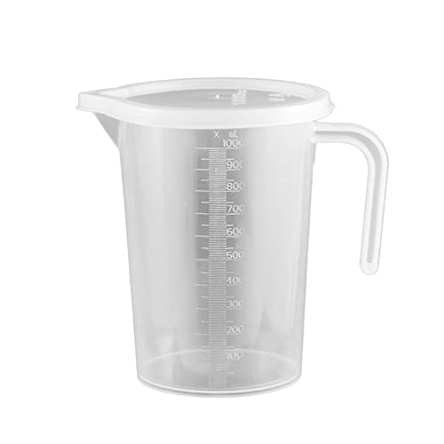 Home Kitchen 500ml/1000ml/2000ml Hitzebeständiger Messbecher Starke Zähigkeit Kunststoff Klare Skala Tragbarer Messbecher für den täglichen Gebrauch Küchenutensilien von ulafbwur