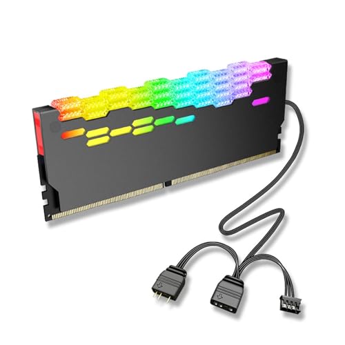 RAM-Speicher-Kühler, RA2-Speicher-Heizkörper, effizient, weitgehend kompatibel, Aluminiumlegierung, 5 V, ARGB, Desktop-Computer, RAM-Kühler für Heimheizkörper, RAM-Kühler von ulafbwur