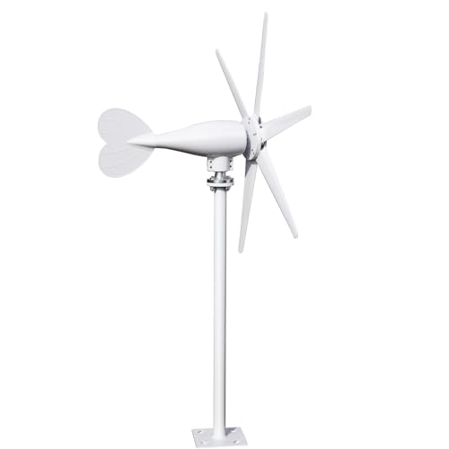 ulafbwur 800W 12V/24V Windturbinen Generator Kit 6 Blatt-System für erneuerbare Energien für Haus/RV/Boot, hocheffizienter elektromagnetischer Stromgenerator Weiß ulafbwur 800W 12V/24V Windturbinen Generator Kit 6 Blatt-System für erneuerbare Energien für Haus/RV/Boot, hocheffizienter elektromagnetischer Stromgenerator Weiß von ulafbwur