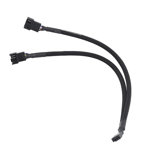 ulafbwur PVC 27 cm 4-poliger PWM-Splitter-Adapter, Stromkabel für Computer-CPU-Gehäuse, Kühlerlüfter ulafbwur PVC 27 cm 4-poliger PWM-Splitter-Adapter, Stromkabel für Computer-CPU-Gehäuse, Kühlerlüfter von ulafbwur
