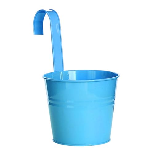 ulafbwur Pflanzgefäß Hängender Blumentopf Stabiler Natürlicher Stil Eisen Exquisiter Metalleimer für Balkon Hängender Blumentopf Garten von ulafbwur