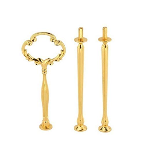 4st Etageren Stangen Etagere Vintage Metallstange Gold Stäbe Bausatz Stange Stabil Etagerenstangen Europäische Festliche Multi Kuchenplatte Obsttablett Ständerhalter Mittelgriffbeschläge 9,84" von ulapithi