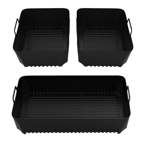 Heißluftfritteuse Zubehör Für N inja Foodi Flexdrawer AF500 10,4 L, Silikonform Heißluftfritteuse Für N inja Flex Drawer, Wiederverwendbare Silikoneinlagen, Cathpetic Airfryer Silikonform Zubehör von ulapithi