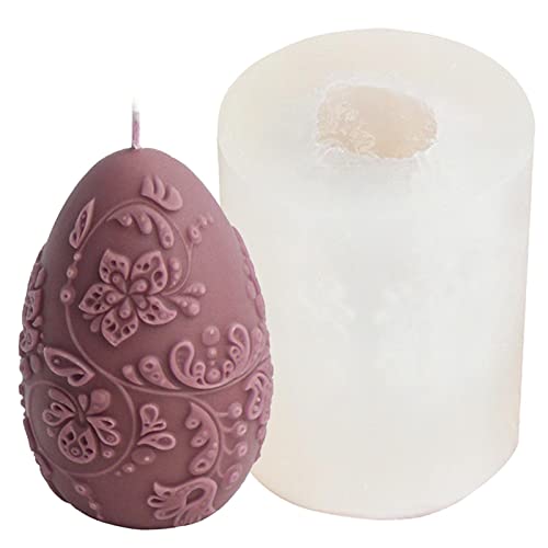 Ostern Silikonform 3D Ostereier Silikonform Ostern Eier Silikonform Ostern Ei Kerzenform Seifenform Ei Silikon Backform Blume Ostereiform Für DIY Tortendeko, Schokolade, Seife, Ostergeschenke von ulapithi