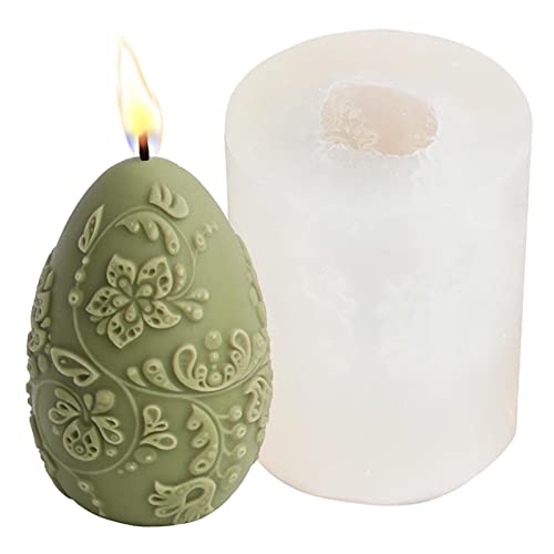 Ostern Silikonform 3D Ostereier Silikonform Ostern Eier Silikonform Ostern Ei Kerzenform Seifenform Ei Silikon Backform Blume Ostereiform Für DIY Tortendeko, Schokolade, Seife, Ostergeschenke von ulapithi