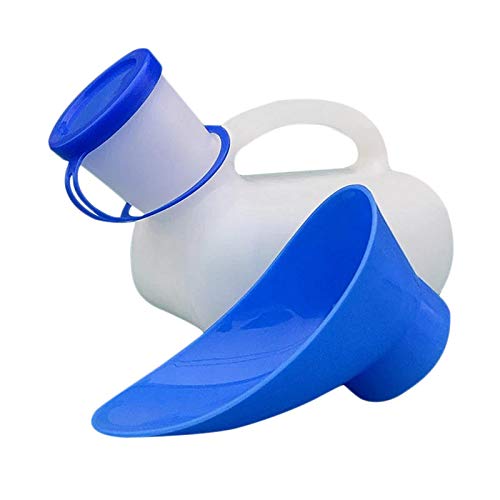 Töpfchen Urinal Für Auto Camping Outdoor Reisen, Urinal Unisex Incontinece Pee Flasche, Haben Eine Abdeckung PE Urinale, Alter Mann, Kind (1000 ML) von ulapithi