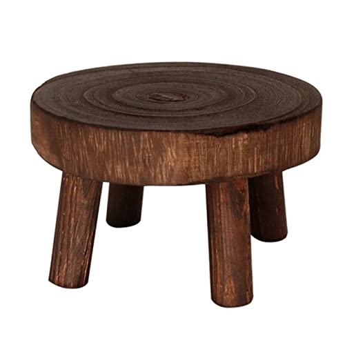 ulapithi Holzhocker Für Pflanzen, Hocker Holz, Runder Zimmerpflanzen Tischständer, Blumentopfständer Topfpflanzen Unterstützung Für Indoor Outdoor Display, Home Decor Für Wohnzimmer, Schlafzimmer von ulapithi