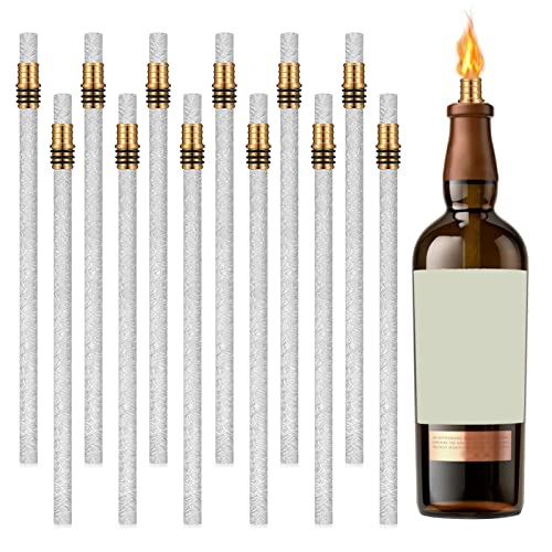 Öl Dochte Öl Laterne Docht, Messing Öllampe Docht Weinflasche 12 Stück Fackel Dochte Kit Hitzebeständige Docht Ersatz DIY Home Decor Kit Für Weinflasche Öl Kerzenlampe Kerosin Docht von ulapithi