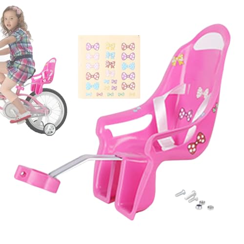 ulapithi Puppen Fahrradsitz, Puppensitz Für Kinderfahrräder, Fahrrad-Puppensitz, Prinzessin Puppen Fahrradsitz, Dekorativer Fahrrad-Puppensitz Mit DIY-Aufklebern, Fahrradzubehör Für Mädchen von ulapithi