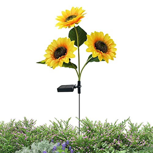 ulapithi Sonnenblumen-Solarleuchten für den Außenbereich, wasserdicht,Solar-LED-Leuchten in Sonnenblumenform - Wasserdichte Außenlandschaftsleuchte für Terrasse, Hof, Garten, Veranda von ulapithi