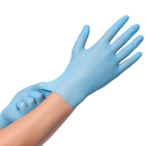 ulofpc 20 Stück Einweg-Latexhandschuhe blau für Kinder Nitrilhandschuhe Schutzhandschuhe Universal für Handwerk, Malen, Gartenarbeit, Küche, Reinigung (XS) von ulofpc